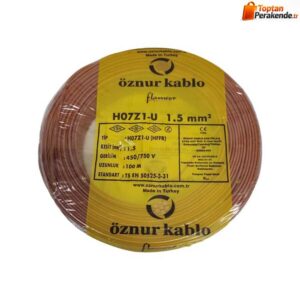 Öznur Nya Kablo 1,5mm Kahverengi (H07Z1-U) Halojen Free